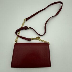 Stella & Max Elegant Red Faux Leather Crossbody Bag